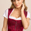 Kruger Long Dirndl 2pcs. 70cm "Tabitha" red