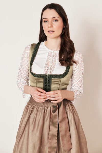 Kruger Midi Dirndl 2pcs. 60cm "Danila" grun (low stock)