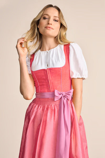 Kruger Midi Dirndl 2pcs. 60cm "Amandine" red (low stock)