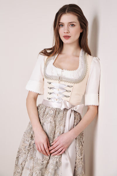 Kruger Long Dirndl 2pcs. 70cm "Monique" beige (36,38) closeout