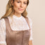 (new) Kruger Midi Dirndl 2pcs. 60cm "Irabelle" brown (low stock)