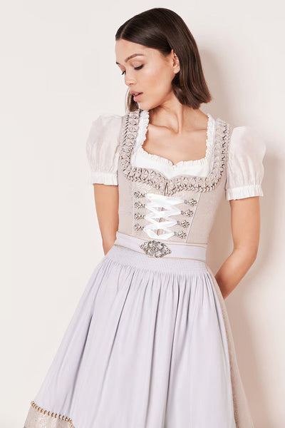 Kruger Midi Dirndl 2pcs. 60cm "Marit" grey