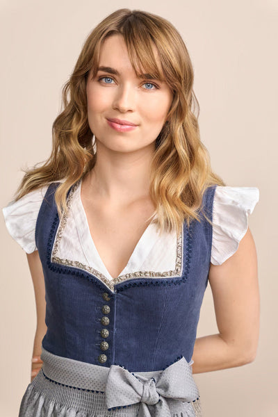 (new) Kruger Midi Dirndl 2pcs. 60cm "Aleika" blue