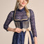 Kruger Midi Dirndl 2pcs. 50cm "Effi" blue (low stock)