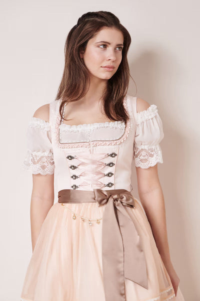 Kruger Mini Dirndl 2pcs. 50cm "Laticia" pink