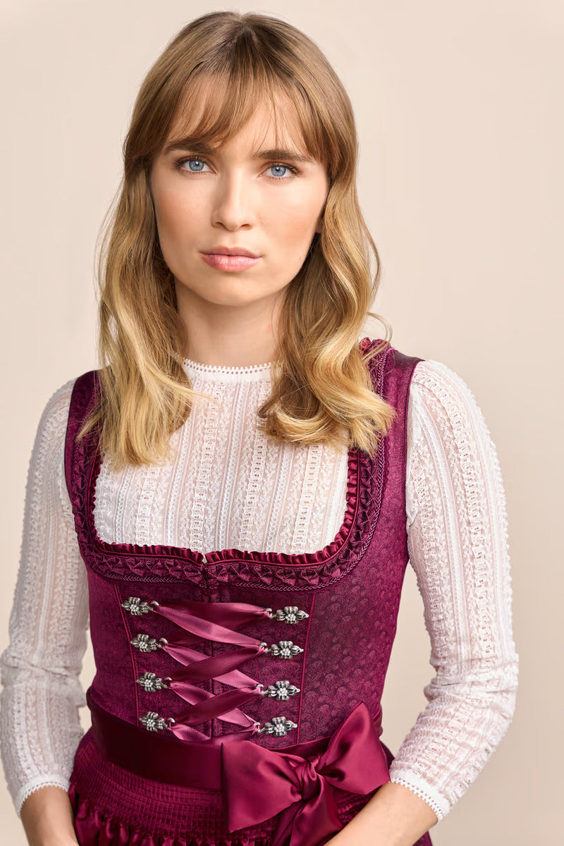 (new) Kruger Midi Dirndl 2pcs. 60cm "Thialda" red