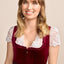 Kruger Mini Dirndl 2pcs. 60cm "Joelina" red (40,44,46)