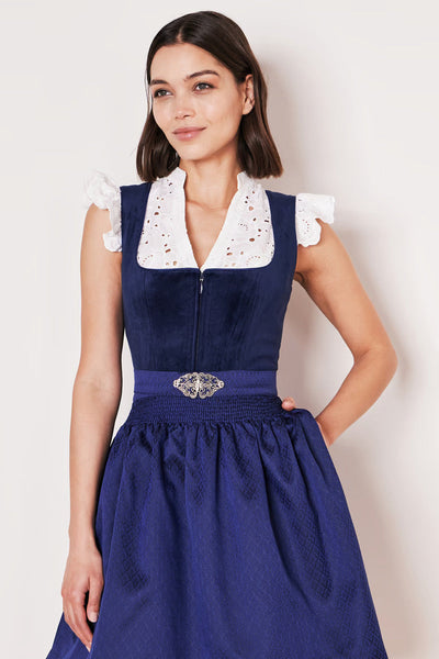 Kruger Mini Dirndl 2pcs. 50cm "Alisha" blue