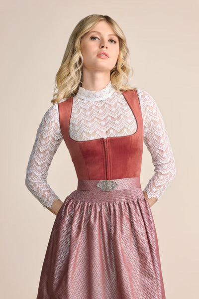 Kruger Mini Dirndl 2pcs. 50cm "Alisha" red