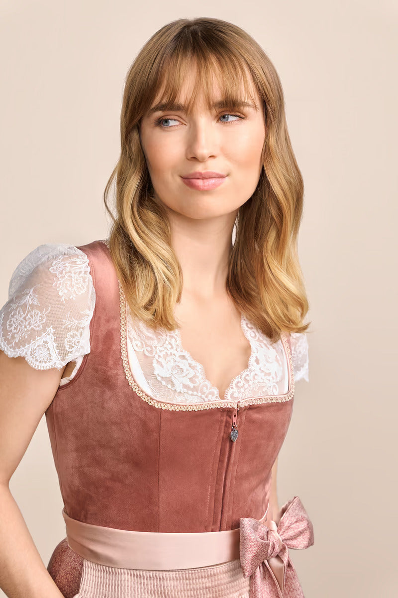 Kruger Mini Dirndl 2pcs. 50cm "Dena" red (38)