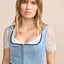 Kruger Long Dirndl 2pcs. 70cm "Dena" blue