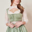 Kruger Midi Dirndl 2pcs. 60cm "Neelia" green