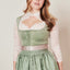 Kruger Midi Dirndl 2pcs. 60cm "Neelia" green