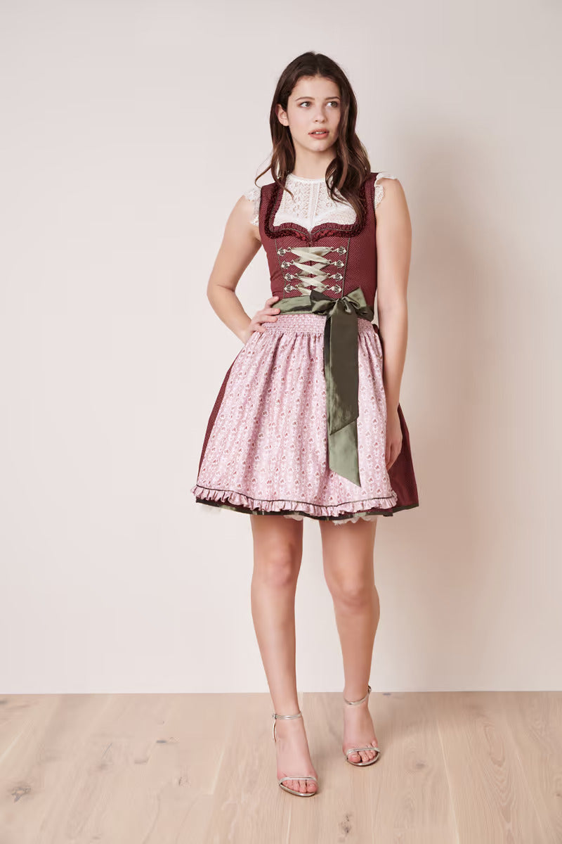 Kruger Mini Dirndl 2pcs. 50cm "Doris" red