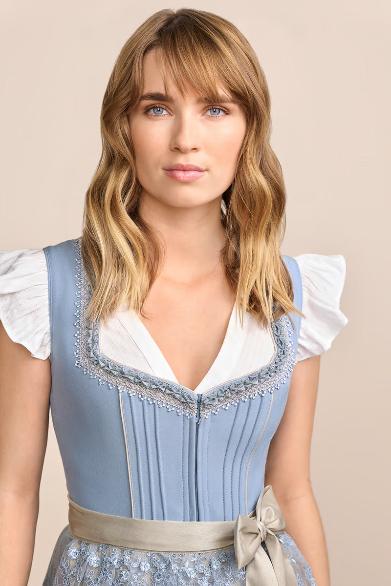 (new) Kruger Midi Dirndl 2pcs. 60cm "Jaleana" blue