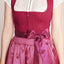 Kruger Long Dirndl 2pcs. 70cm "Flaminia" berry (36-44)