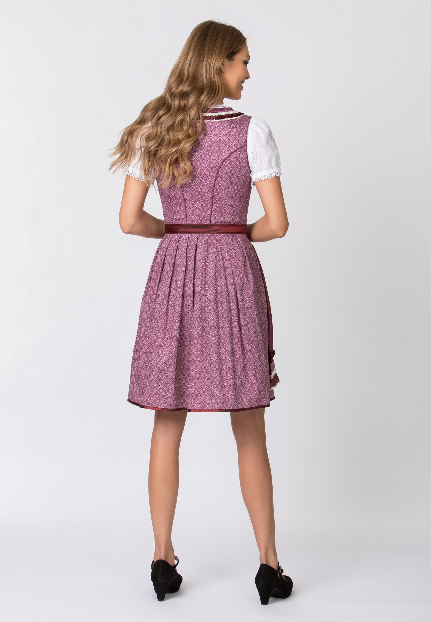 Stockerpoint Mini Dirndl 2pcs. 55cm "Angelica" Bordeaux (34)