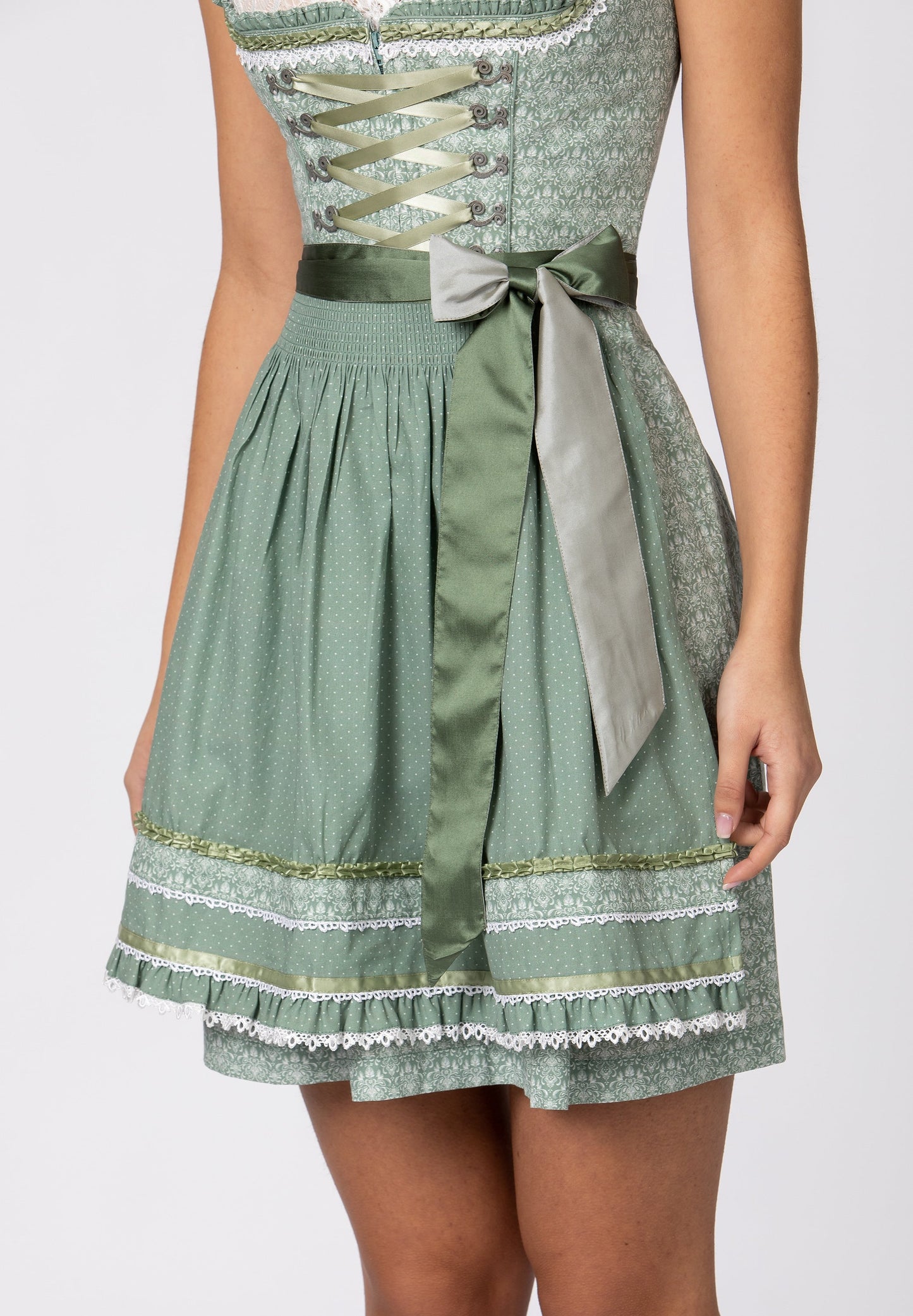 Stockerpoint Mini Dirndl 2pcs. 55cm "Kim" Sage (closeout)32