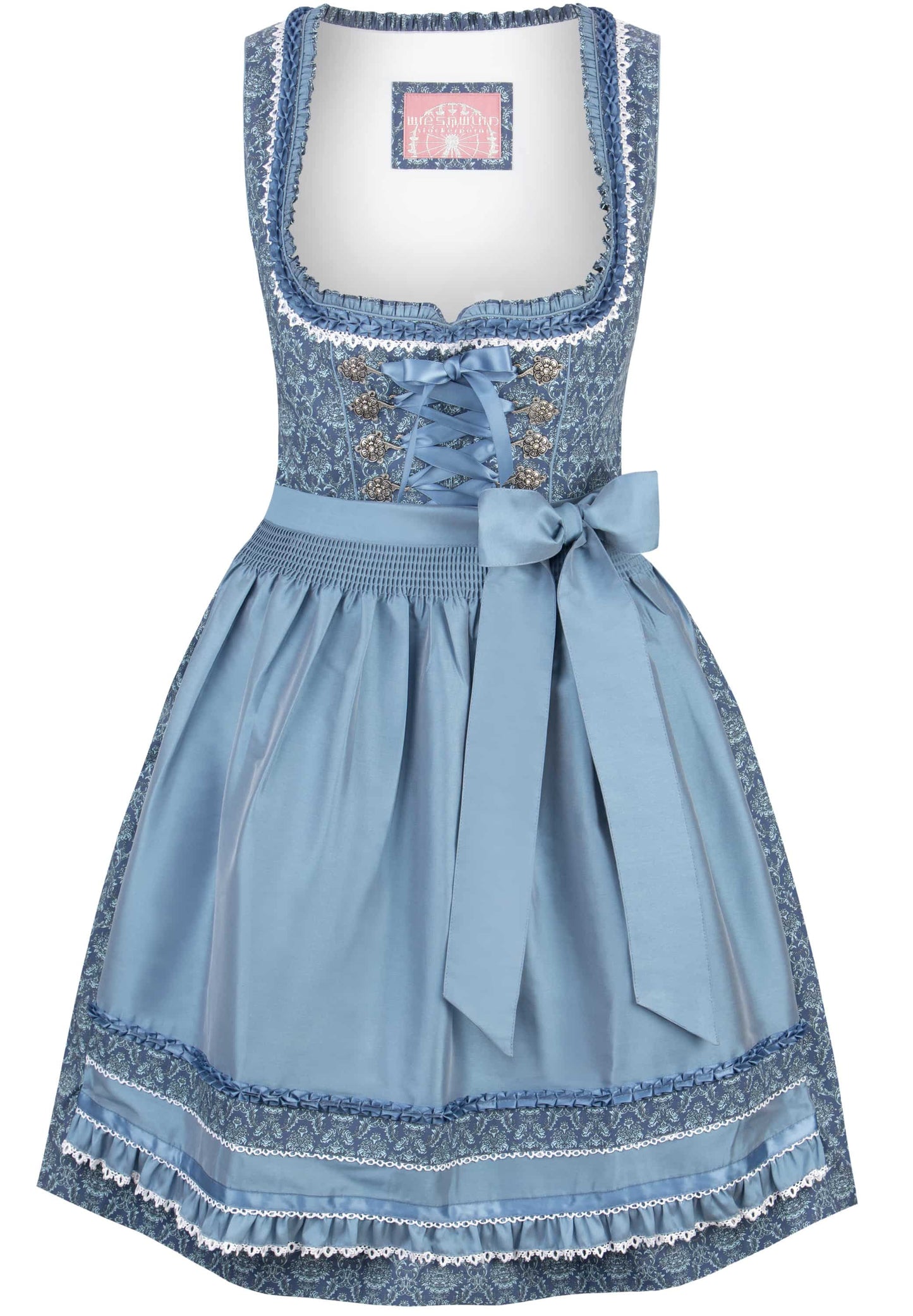 Stockerpoint Mini Dirndl 2pcs. 55cm "Ruby" blue (closeout) 38,40