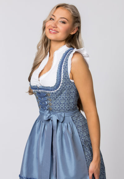 Stockerpoint Mini Dirndl 2pcs. 55cm "Ruby" blue (closeout) 38,40