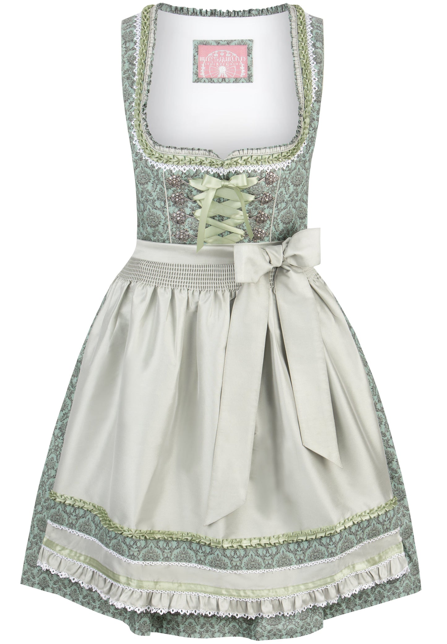 Stockerpoint Mini Dirndl 2pcs. 55cm "Ruby" sage (closeout) 32,34